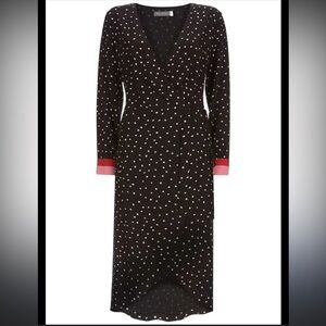 Mint Velvet Spot Print Halter Dress, Navy